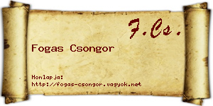 Fogas Csongor névjegykártya