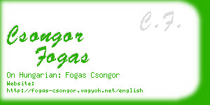 csongor fogas business card